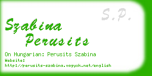 szabina perusits business card